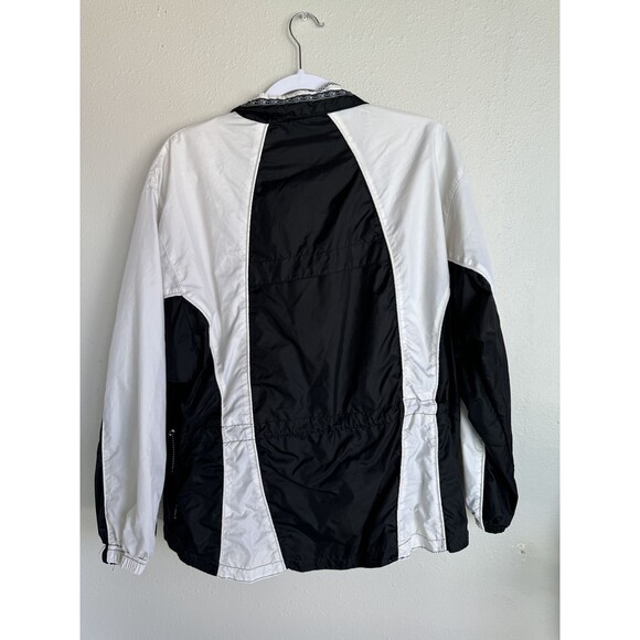 Starter Women's Black & White Windbreaker Jacket MEDIUM - Picture 9 of 10